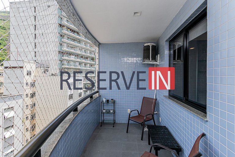 Flat Copacabana - Área de lazer e varanda