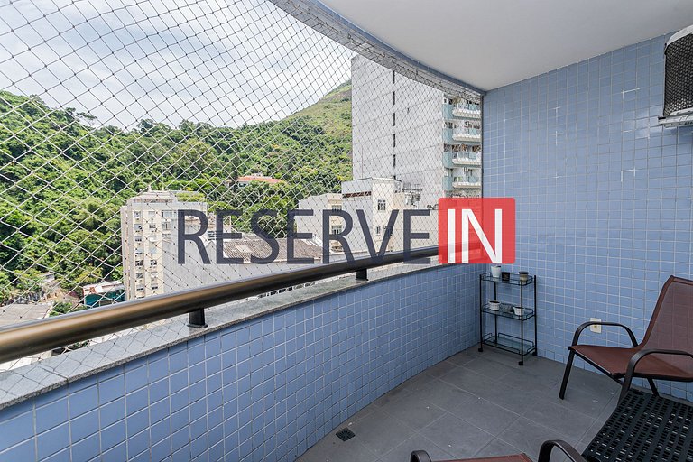 Flat Copacabana - Área de lazer e varanda