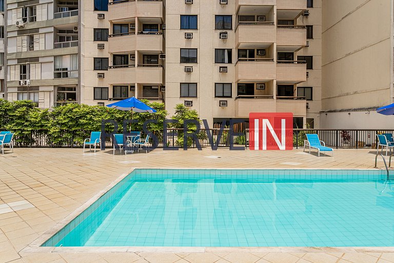 Flat Copacabana - Área de lazer e varanda