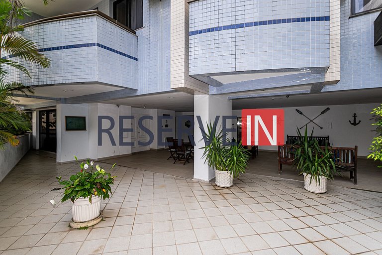 Flat Copacabana - Área de lazer e varanda