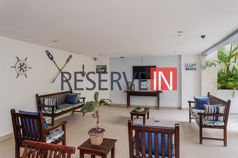 Flat Copacabana - Área de lazer e varanda