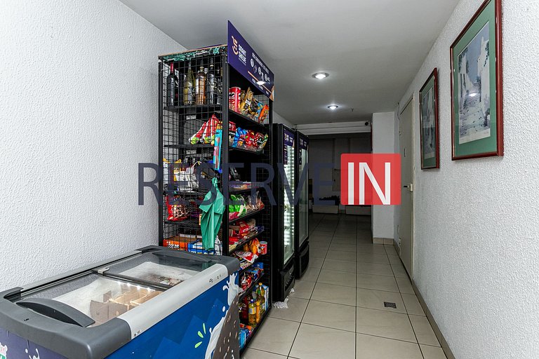 Flat Copacabana - Área de lazer e varanda